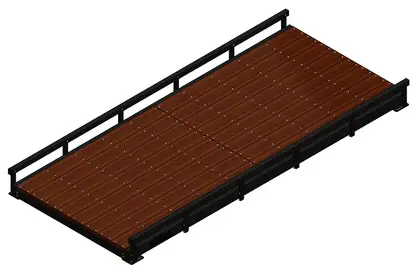 Isometric render of model K-0820-10, a Bridge Kit bridge.