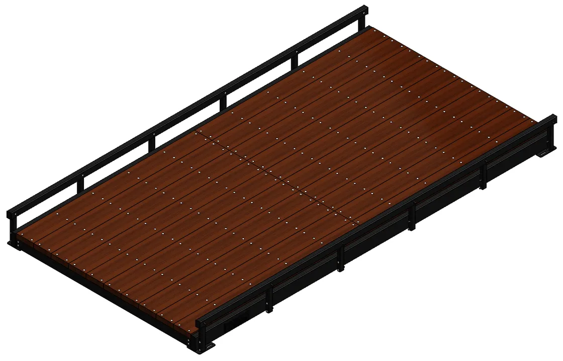 Isometric render of model K-1020-10, a Bridge Kit bridge.