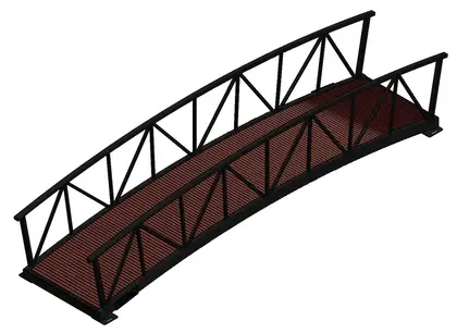 Isometric render of model T-0420-36, a Trail bridge.
