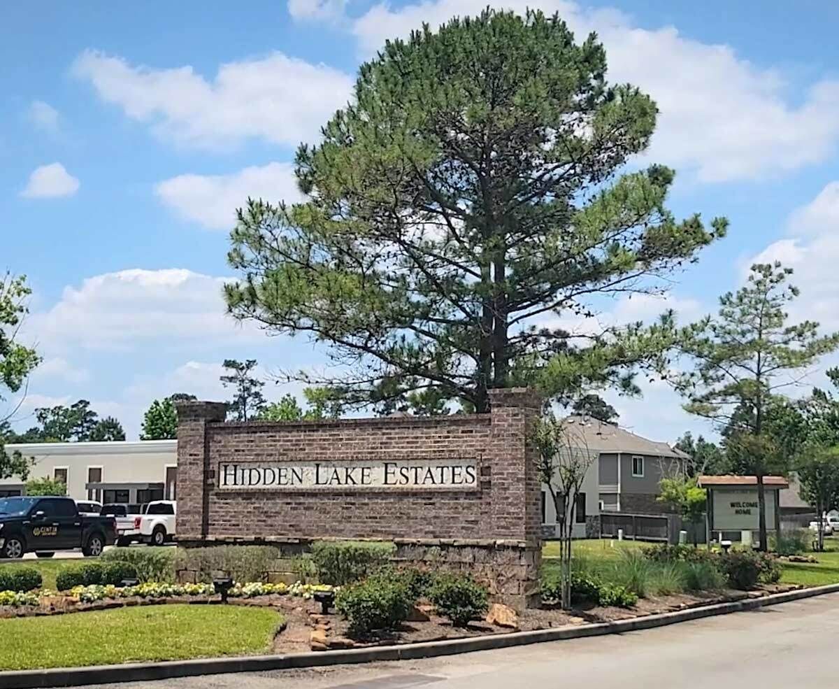 neighborhood entrance marked by brick sign