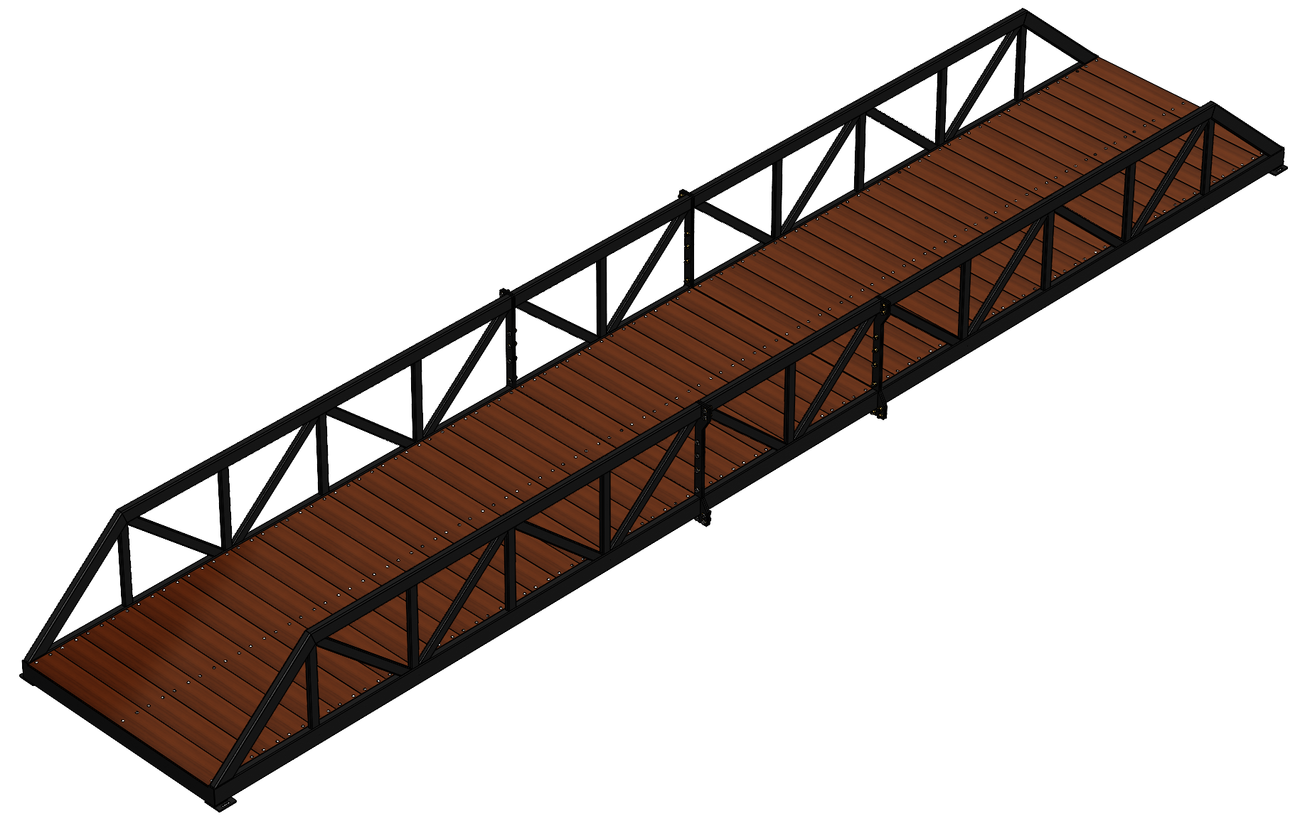 bridge with 42" truss rail